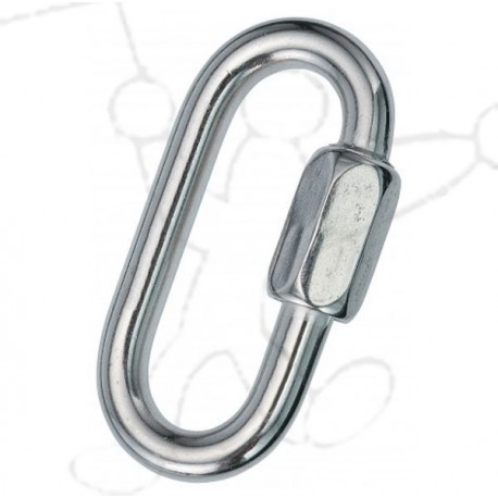 Stainless steel oval carabiner 6mm