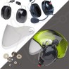 Pack helmet Solar X + headset ECO carbon + visor