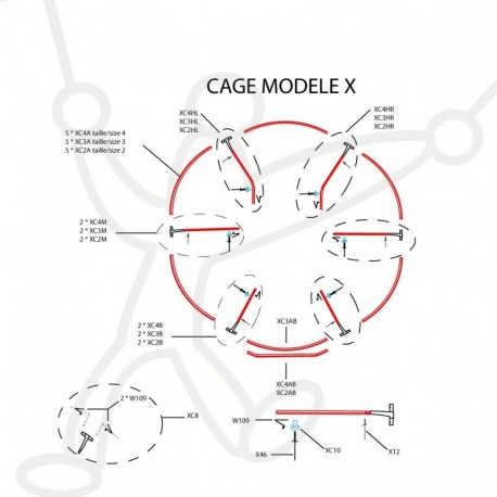 Arc de pied de cage modèle X Adventure