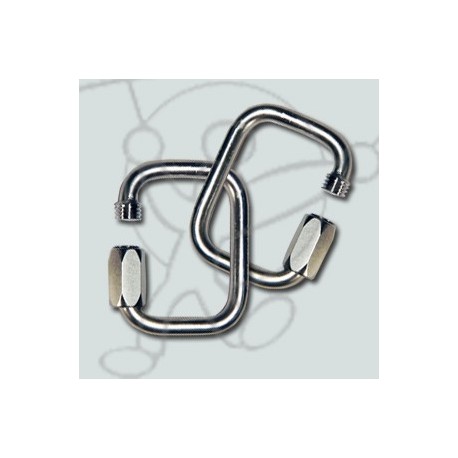 Pack 6mm stainless steel square links